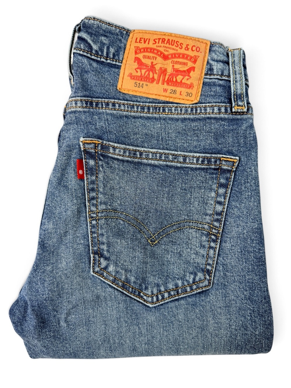 Levi’s 514 Men’s Jeans 28x30 Straight Fit Blue Denim Medium Wash